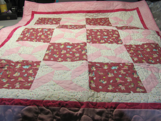 Quilt- Girl Babies size 47 1/2" X 57"